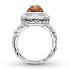 Thumbnail Image 1 of Citrine Ring 1/5 carat tw Diamonds Sterling Silver