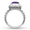 Thumbnail Image 1 of Amethyst Ring 1/6 carat tw Diamonds Sterling Silver