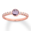 Thumbnail Image 0 of Amethyst Ring 1/15 ct tw Diamonds 10K Rose Gold