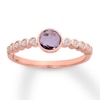 Thumbnail Image 1 of Amethyst Ring 1/15 ct tw Diamonds 10K Rose Gold