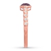 Thumbnail Image 3 of Amethyst Ring 1/15 ct tw Diamonds 10K Rose Gold