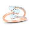Thumbnail Image 0 of Aquamarine Ring 1/10 carat tw Diamonds 10K Rose Gold