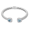Thumbnail Image 0 of Blue Topaz Bangle 1/4 carat tw Diamonds Sterling Silver