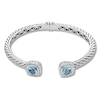 Thumbnail Image 1 of Blue Topaz Bangle 1/4 carat tw Diamonds Sterling Silver