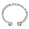 Thumbnail Image 2 of Blue Topaz Bangle 1/4 carat tw Diamonds Sterling Silver