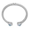 Thumbnail Image 1 of Blue Topaz Bangle 1/4 carat tw Diamonds Sterling Silver