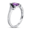 Thumbnail Image 1 of Amethyst/Diamond Ring 1/8 ct tw 10K White Gold