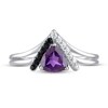 Thumbnail Image 2 of Amethyst/Diamond Ring 1/8 ct tw 10K White Gold