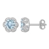 Thumbnail Image 0 of Aquamarine Earrings 1/15 ct tw Diamonds 14K White Gold
