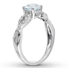 Thumbnail Image 2 of Aquamarine Ring 1/15 carat tw Diamonds 10K White Gold