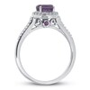 Thumbnail Image 1 of Amethyst & White Topaz Ring 10K White Gold