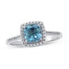 Thumbnail Image 0 of Blue & White Topaz Ring 10K White Gold