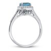 Thumbnail Image 1 of Blue & White Topaz Ring 10K White Gold