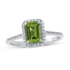 Thumbnail Image 0 of Peridot & White Topaz Ring 10K White Gold