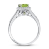 Thumbnail Image 1 of Peridot & White Topaz Ring 10K White Gold