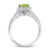 Thumbnail Image 1 of Peridot & White Topaz Ring 10K White Gold