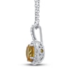 Thumbnail Image 2 of Citrine & White Topaz Necklace 10K White Gold