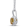 Thumbnail Image 1 of Citrine & White Topaz Necklace 10K White Gold