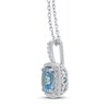 Thumbnail Image 1 of Blue & White Topaz Necklace 10K White Gold