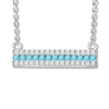 Thumbnail Image 0 of Blue & White Topaz Bar Necklace Sterling Silver