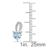 Thumbnail Image 2 of Aquamarine Heart Earrings Diamond Accents Sterling Silver