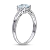 Thumbnail Image 2 of Aquamarine Ring 1/20 ct tw Diamonds Sterling Silver