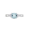 Thumbnail Image 3 of Aquamarine Ring 1/20 ct tw Diamonds Sterling Silver