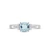 Thumbnail Image 2 of Aquamarine Ring 1/20 ct tw Diamonds Sterling Silver