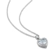 Thumbnail Image 1 of Aquamarine Heart Necklace Sterling Silver