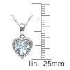 Thumbnail Image 2 of Aquamarine Heart Necklace Sterling Silver