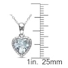 Thumbnail Image 3 of Aquamarine Heart Necklace Sterling Silver