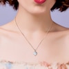 Thumbnail Image 5 of Aquamarine Heart Necklace Sterling Silver