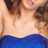 Thumbnail Image 5 of Aquamarine Heart Necklace Lab-Created Sapphire Sterling Silver