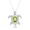 Thumbnail Image 0 of Peridot Turtle Necklace Sterling Silver