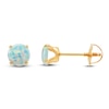 Thumbnail Image 0 of Children's Stud Earrings Lab-Created Opal 14K Yellow Gold