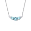 Thumbnail Image 0 of Aquamarine Necklace Diamond Accents 10K White Gold