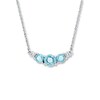 Thumbnail Image 0 of Aquamarine Necklace Diamond Accents 10K White Gold