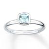Thumbnail Image 1 of Stackable Aquamarine Ring Sterling Silver 6mm