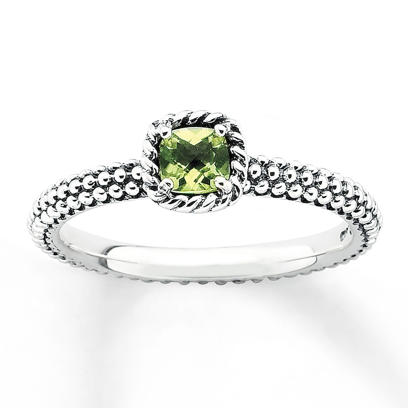 Main Image 1 of Stackable Peridot Ring Sterling Silver