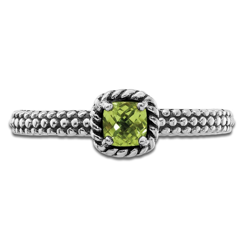 Main Image 4 of Stackable Peridot Ring Sterling Silver