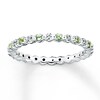 Thumbnail Image 0 of Stackable Peridot Ring 1/20 ct tw Diamonds Sterling Silver