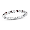 Thumbnail Image 0 of Stackable Garnet Ring 1/20 ct tw Diamonds Sterling Silver