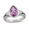 Thumbnail Image 1 of Wheat Design Ring Amethyst/Diamond Accents Sterling Silver