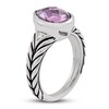 Thumbnail Image 1 of Wheat Design Ring Amethyst/Diamond Accents Sterling Silver