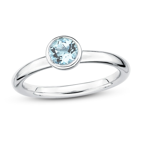 Stackable Aquamarine Ring Sterling Silver | Jared