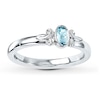 Stackable Ring Aquamarine Sterling Silver