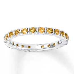 Stackable Ring Citrines Sterling Silver