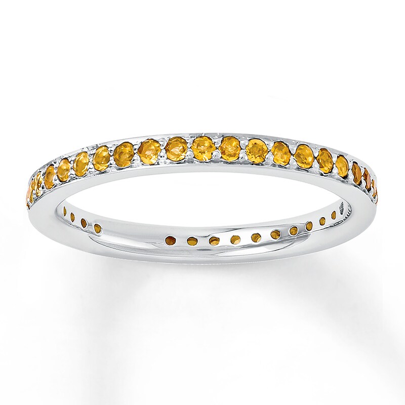 Stackable Ring Citrines Sterling Silver