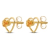 Thumbnail Image 2 of Citrine Heart Earrings 14K Yellow Gold
