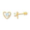Thumbnail Image 1 of Aquamarine Earrings 14K Yellow Gold